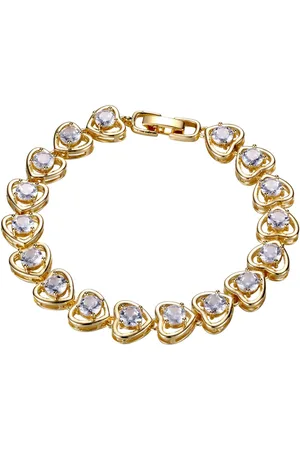 Firetti Armband Schmuck Geschenk Kupfer Armschmuck Herzkettengliederung Liebe, mit Zirkonia (synth)