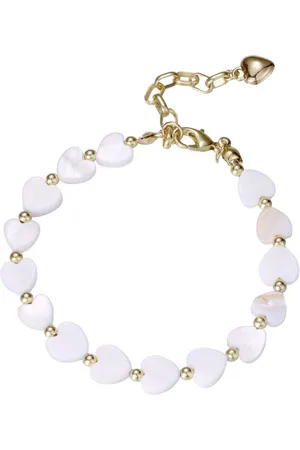 Firetti Armband Schmuck Geschenk Edelstahl Armschmuck Herzkettengliederung Liebe, mit Perlmutt