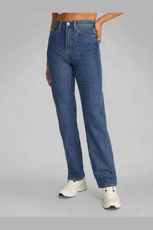 Calvin Klein Straight-Jeans HIGH RISE STRAIGHT in mittelblauer Waschung