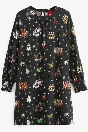 Next Jerseykleid Langärmliges, ausgestelltes Weihnachtskleid (1-tlg) - Verkäufer: Germany GmbH