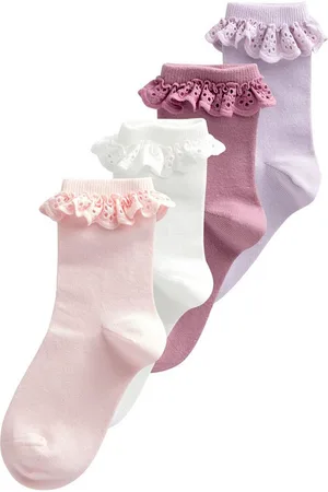 Next Kurzsocken Socken mit Rüschenrand und Baumwolle, 4er-Pack (4-Paar) - Verkäufer: Germany GmbH