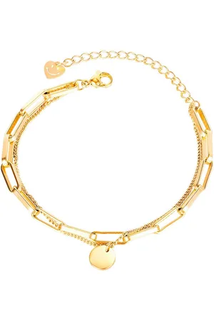 Firetti Armband Schmuck Geschenk Edelstahl Armschmuck Ankerkettengliederung Plättchen