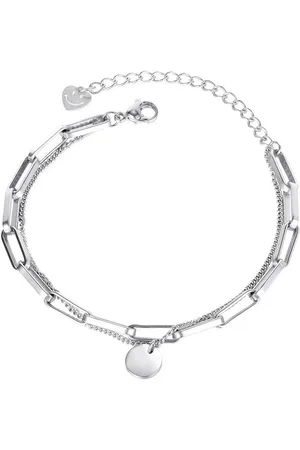 Firetti Armband Schmuck Geschenk Edelstahl Armschmuck Ankerkettengliederung Plättchen