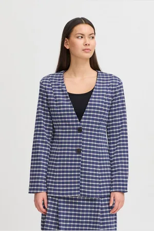 Ichi Kurzblazer IHKATE CHECLÉ BL2 Stilvoller Blazer - Verkäufer: meinemarkenmode
