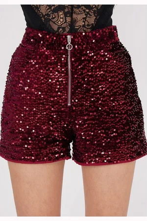Fresh Lions Shorts Yara mit glitzerndem Paillettenbesatz