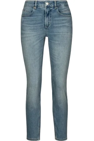 HUGO BOSS Skinny-fit-Jeans Jackie Mid Rise Mid Waist, mittlere Leibhöhe Premium Denim Jeans ( DENIM) im Vintage Look, BOSS Logo