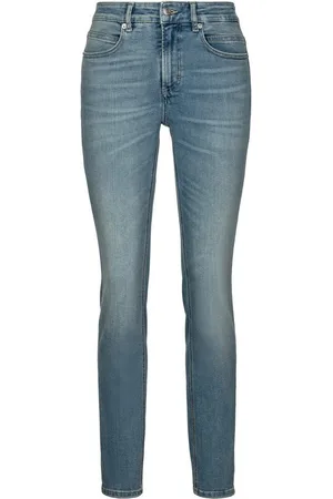 HUGO BOSS Skinny-fit-Jeans Jackie Mid Rise Mid Waist, mittlere Leibhöhe Premium Denim Jeans ( DENIM) im Vintage Look, BOSS Logo