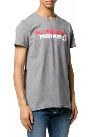 Philipp Plein T-Shirt Platinum Cut Round Neck Statement Shirt Saumnähte mit Zweinadelstich,Hexagonales Logo,Gerippter Halsausschnitt - Verkäufer: eldigo