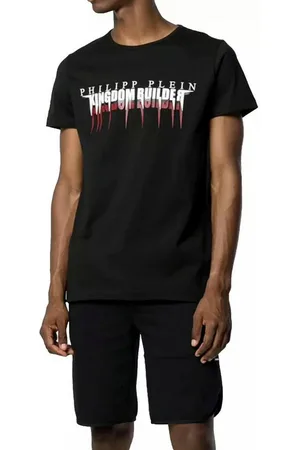 Philipp Plein T-Shirt Platinum Cut Kingdom Builder Statement Shirt Gerippter Rundhalsausschnitt, Doppelte Nähte, Platinum Cut - Verkäufer: eldigo