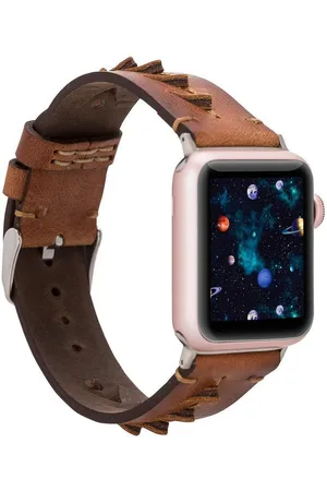 Burkley Smartwatch-Armband Exklusives Vintage Lederarmband, Handmade Stil 22, kompatibel mit Apple Watch Series 1-8 in 42/44/45mm - Verkäufer: