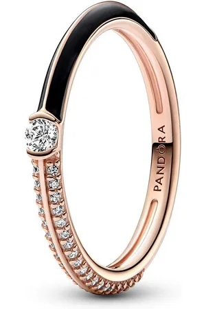 PANDORA Fingerring ME Pavé & Schwarz Doppelring 182528C01 Damenring - Verkäufer: Zeitlounge