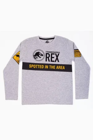 Jurassic World T-Shirt Langarm-T-Shirt für Jungen, "T-REX"-Motiv, 100% Cotto - Verkäufer: kaufhaus-chemnitz