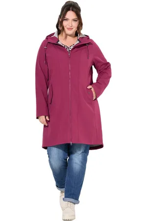 Ulla Popken Softshelljacke HYPRAR Softshell-Longjacke wasserabweisend Kapuze - Verkäufer: Popken Fashion Group