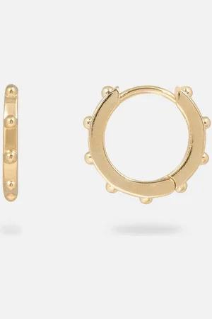 ESTELLA BARTLETT Paar Creolen Damen Gold - Granulated Huggies Messing vergoldet 1,3 cm - Verkäufer: Jan Eißmann