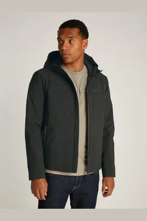 Calvin Klein Outdoorjacke TECHNICAL NON-QUILT JACKET HOOD mit Logoprint