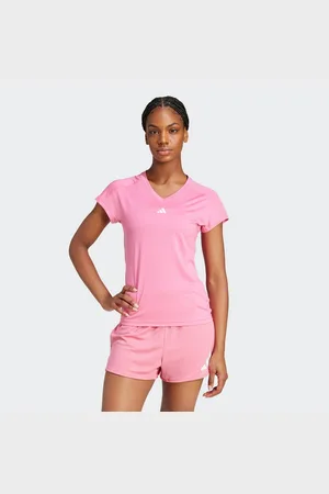 adidas T-Shirt TR-ES MIN T Trainingsshirt, feuchtigkeitsabsorbierend mit V Ausschnitt
