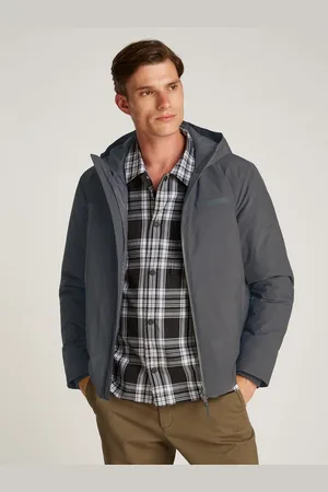 Calvin Klein Outdoorjacke TECHNICAL NON-QUILT JACKET HOOD mit Logoprint