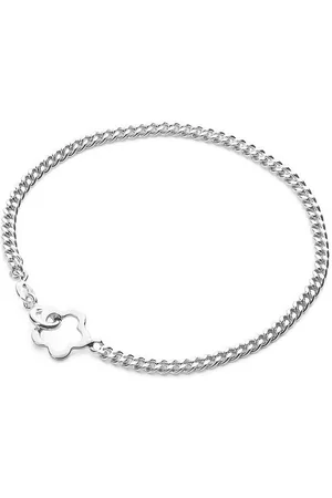 Jukserei Charm-Armband Damen Silber - Flow Bracelet - Armkette mit Blumenanhänger 18,5 cm, Silber 925 - Verkäufer: Jan Eißmann