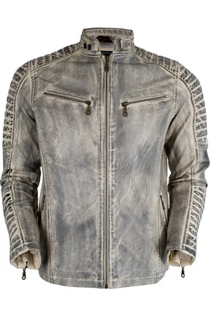 MDM Bikerjacke Herren Lamm Nappa Lederjacke Leichte Sommer Biker Lederjacke - Verkäufer: LEDER