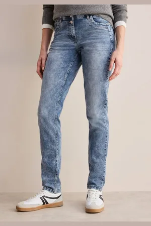 CECIL Slim-fit-Jeans Style Scarlett in leichter Moonwashed-Optik