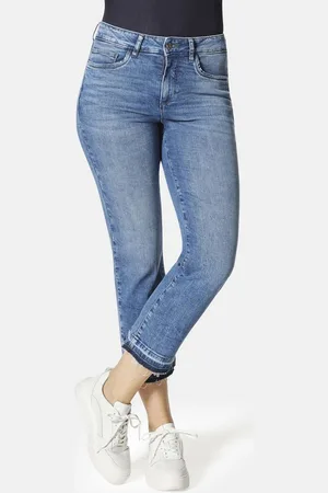 Stooker Women 5-Pocket-Jeans California Straight Fit Cropped Straight Fit Cropped Casual Clean Wash Denim Jeans für Damen
