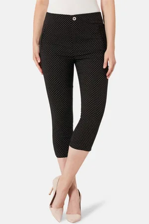 Stooker Women 7/8-Hose Macau Print Slim Fit Slim Fit Casual Clean Wash Bengalinqualität Bügelfrei, für Damen