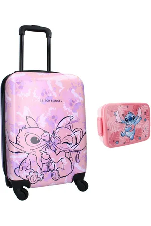 Disney Kinderkoffer Stitch Angel 2 tlg. Set Trolley Koffer Reisekoffer Lunchbox, 4 Rollen - Verkäufer: WS-Trend