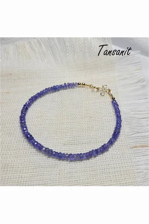 Golden Armband Tansanit Edelstein Armband, 14K Gold gefüllt Steinschmuck, Geschenk - Verkäufer: Touch GmbH