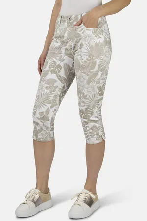 Stooker Women 7/8-Hose Tahiti Print Capri Slim Fit Capri Slim Fit Casual Clean Wash Twill Coloured für Damen