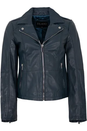 Jilani Lederjacke Smilla - Damen Lederjacke Lammnappa navy - Verkäufer: Lederjacken24