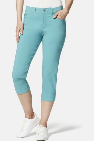 Stooker Women 7/8-Hose Tahiti Bengalin Capri Slim Fit Capri Slim Fit Casual Clean Wash Bengalin für Damen