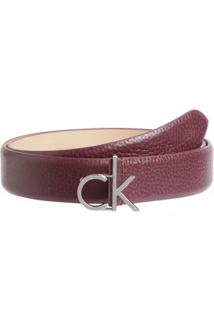 Calvin Klein Ledergürtel CK LOGO BUCKLE BELT 3.0_PBL mit Logoprägung als Schließe