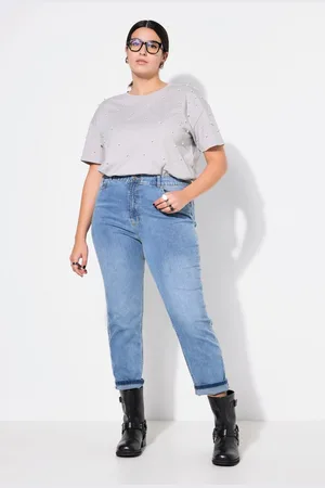 STUDIO UNTOLD Regular-fit-Jeans Mom-Jeans seitliche Stickereiborte 5-Pocket - Verkäufer: Popken Fashion Group