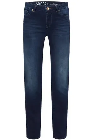 Soccx Bequeme Jeans Damen Jeans RO:MY Regular Fit dark indigo jogg mit Stretch-Anteil - Verkäufer: Finerobe Fashion