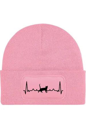 Youth Designz Beanie Unisex Kinder Beanie Mütze Heart Beat Katze Tierfreunde Print Geschenk mit lustigem süßen Aufdruck für Jungen und Mädchen Statement - Verkäufer: EmDa Trading GmbH