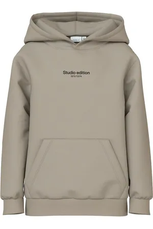 NAME IT Sweatshirt NKMBRODY LS NREG SWEAT WH BRU NOOS