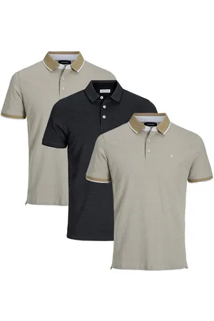 JACK & JONES Poloshirt 3er Pack Paulos - Slim Fit (Spar-Set, 3-tlg) Poloshirt - Baumwolle - Atmungsaktiv - Mit kleinem Markenlogo - Verkäufer: simply4you