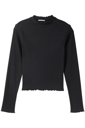 TOM TAILOR Langarmshirt Cropped Langarmshirt mit Bio-Baumwolle - Verkäufer:
