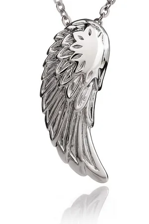 Karisma Kette mit Anhänger Edelstahl Anhänger Feder Engelsfügel Mit Edelstahl Kette HSP4290 - Verkäufer: Schmuck