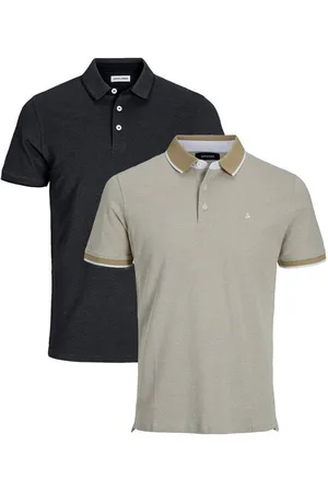 JACK & JONES Poloshirt 2er Pack Paulos - Slim Fit (Spar-Set, 2-tlg) Poloshirt - Baumwolle - Atmungsaktiv - Mit kleinem Markenlogo - Verkäufer: simply4you