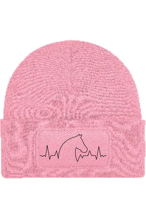 Youth Designz Beanie Unisex Kinder Beanie Mütze "Heart Beat Pferd" Reiten Print Geschenk mit lustigen und stylischen Aufdruck für Jungen und Mädchen Statement - Verkäufer: EmDa Trading GmbH