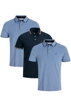 JACK & JONES Poloshirt 3er Pack Paulos - Slim Fit (Spar-Set, 3-tlg) Poloshirt - Baumwolle - Atmungsaktiv - Mit kleinem Markenlogo - Verkäufer: simply4you