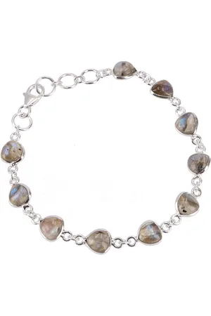 GURU-SHOP Armreif Indisches Boho Silber Armband, Edelsteinarmband.. - Verkäufer: