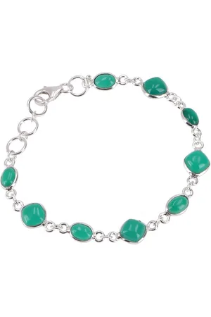 GURU-SHOP Armreif Indisches Boho Silber Armband, Edelsteinarmband.. - Verkäufer: