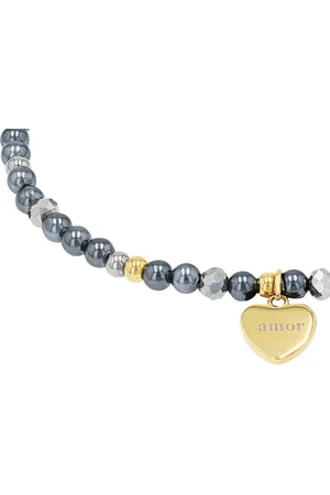 Amor Armband Herz, 2039084, mit Hämatit - mit Muschelkernperle