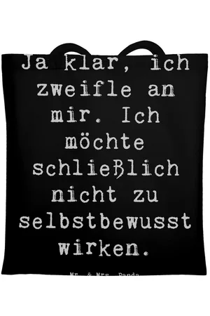 Mr. & Mrs. Panda Tragetasche Spruch Selbstzweifel Charm - - Geschenk, innere Stimme, Unsic (1-tlg) - Verkäufer: