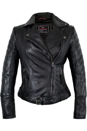 MDM Bikerjacke Damen Lederjacke Echtleder Leichte Sommer Lederjacke für Damen - Verkäufer: LEDER