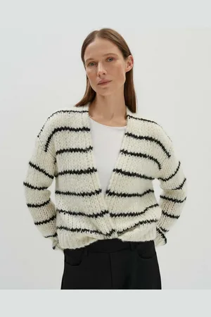 Someday Strickjacke Grobe Strickjacke TALVIA STRIPE Loose mit Wolle Grobstrick - Verkäufer: OPUS GmbH | GmbH