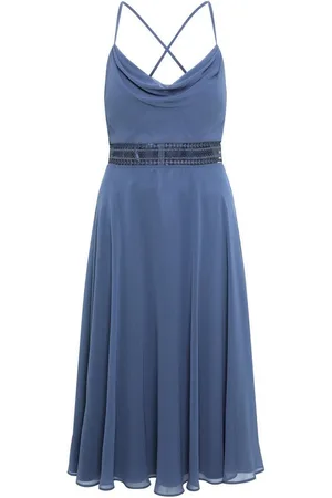 Vera Mont Cocktailkleid Cocktailkleid mit Wasserfallausschnitt Stickerei