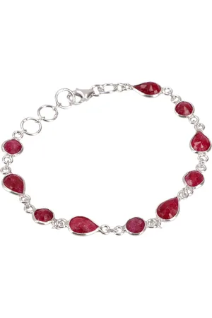 GURU-SHOP Armreif Indisches Boho Silber Armband, Edelsteinarmband.. - Verkäufer: